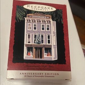 Gant Festive Storefront Ornament with Gold and White Accents